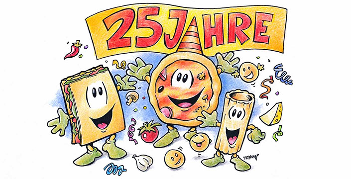 Tommi Süssmilch Illustration + Grafik Pizza Express Sympathierträger Buntstifte